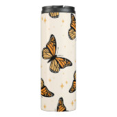 Naadloos patroon met monboogvlinders. Contemp Thermosbeker (Achterkant)