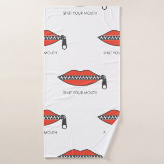 Naadloos patroon met mond van Vrouw met ritssluiti Badhanddoek
