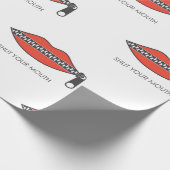 Naadloos patroon met mond van Vrouw met ritssluiti Cadeaupapier (Hoek)