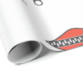 Naadloos patroon met mond van Vrouw met ritssluiti Cadeaupapier (Rol Hoek)