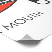 Naadloos patroon met mond van Vrouw met ritssluiti Poster (Hoek)