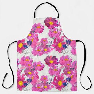 Naadloos patroon met mooie bloemen. Watercolo Schort