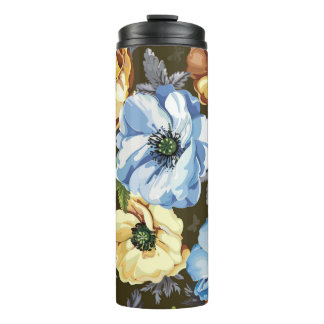 Naadloos patroon met mooie bouquet-bloesem thermosbeker