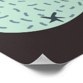 Naadloos  patroon met muntperen. Fruit Poster (Hoek)