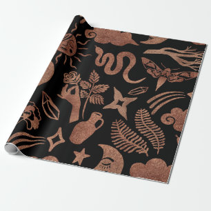 Naadloos patroon met mystieke en magische symbolen cadeaupapier