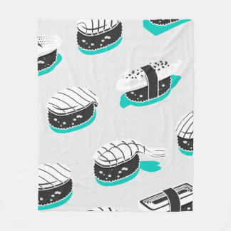 Naadloos patroon met nigiri sushi fleece deken