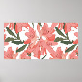 Naadloos patroon met Oleander-bloem. Floral comp Poster (Voorkant)