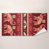 Naadloos patroon met olifanten badhanddoek (Badhanddoek)