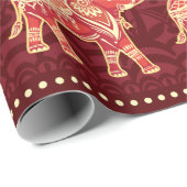 Naadloos patroon met olifanten  cadeaupapier (Rol Hoek)