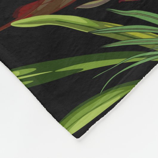 Naadloos patroon met orchideeën en protea bloemen. fleece deken (Hoek)