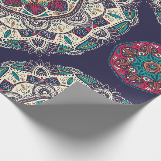 Naadloos patroon met ornamentaal floreel etnisch m cadeaupapier (Hoek)