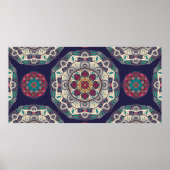 Naadloos patroon met ornamentaal floreel etnisch m poster (Voorkant)