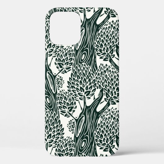 naadloos patroon met oude loofbomen. Styliz Case-Mate iPhone Case (Achterkant)