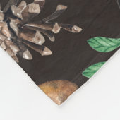 Naadloos patroon met paddenstoelen, noten, bladere fleece deken (Hoek)