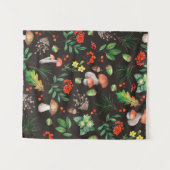 Naadloos patroon met paddenstoelen, noten, bladere wandkleed (Voorkant (horizontaal))