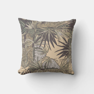 Naadloos patroon met palmbladeren, helderpatroon, kussen