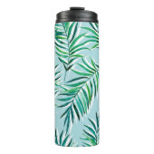 Naadloos patroon met palmvertakkingen. Waterverf h Thermosbeker (Voorkant)