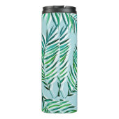 Naadloos patroon met palmvertakkingen. Waterverf h Thermosbeker (Achterkant)