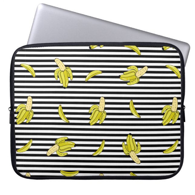 Naadloos patroon met patchbadjes voor cartoons met laptop sleeve (Voorkant)