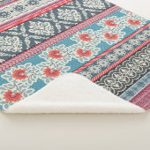 Naadloos patroon met patchworktegels. sherpa deken (3/4)