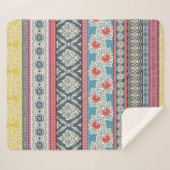 Naadloos patroon met patchworktegels. sherpa deken (Voorkant (horizontaal))