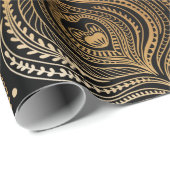 Naadloos patroon met paukveren. Freehand Cadeaupapier (Rol Hoek)