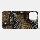Naadloos patroon met paukveren. Freehand Case-Mate iPhone Case (Achterkant (horizontaal))