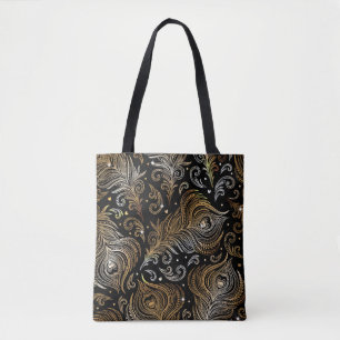Naadloos patroon met paukveren. Freehand Tote Bag