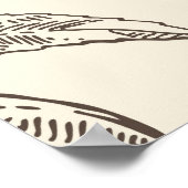 Naadloos patroon met pecan: pecannoten en -bladere poster (Hoek)