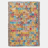 Naadloos patroon met pictogrammen deken (Voorkant Verticaal)