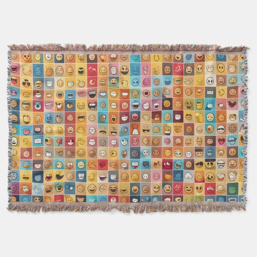 Naadloos patroon met pictogrammen deken (Voorkant)