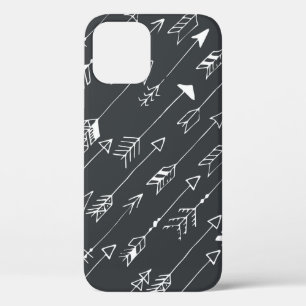 Naadloos patroon met pijlen op een zwarte achtergr Case-Mate iPhone case