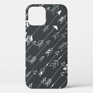 Naadloos patroon met pijlen op een zwarte achtergr Case-Mate iPhone case