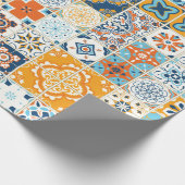 Naadloos patroon met Portugese tegels. illus Cadeaupapier (Hoek)