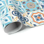 Naadloos patroon met Portugese tegels. illus Cadeaupapier (Rol Hoek)