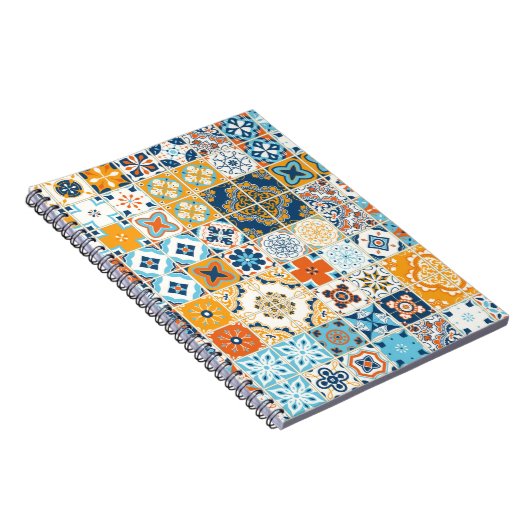 Naadloos patroon met Portugese tegels. illus Notitieboek (Rechterzijde)