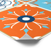 Naadloos patroon met Portugese tegels. illus Poster (Hoek)