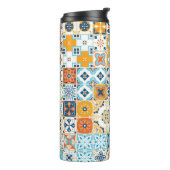 Naadloos patroon met Portugese tegels. illus Thermosbeker (Gedraaid links)