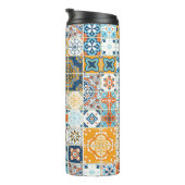 Naadloos patroon met Portugese tegels. illus Thermosbeker (Geroteerd rechts)