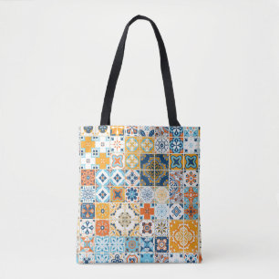 Naadloos patroon met Portugese tegels. illus Tote Bag