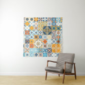 Naadloos patroon met Portugese tegels. illus Wandkleed (In situ)