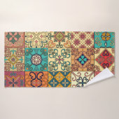 Naadloos patroon met portugese tegels in talavera badhanddoek (Badhanddoek)