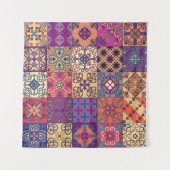 Naadloos patroon met portugese tegels in talavera wandkleed (Voorkant (horizontaal))