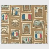 naadloos patroon met postzegels op het thema van cadeaupapier (Vlak)