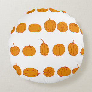 Naadloos patroon met pumpkinsvintage, agr rond kussen
