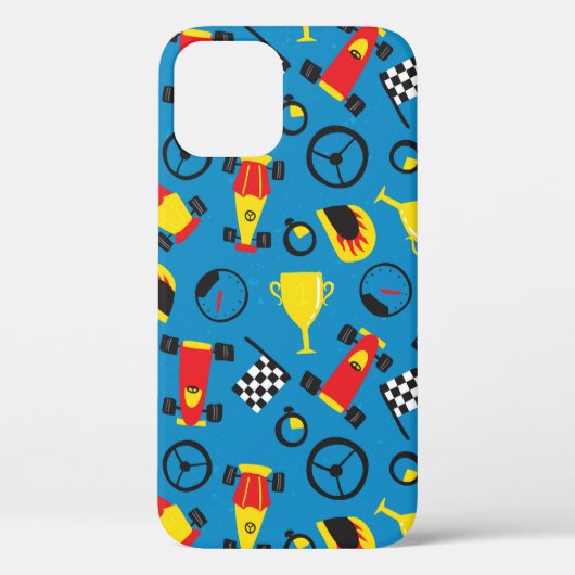 Naadloos patroon met racewagens. Case-Mate iPhone case (Achterkant)