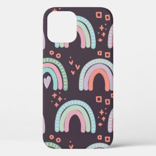 naadloos patroon met regenbogen en regendruppels Case-Mate iPhone case