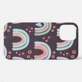 naadloos patroon met regenbogen en regendruppels Case-Mate iPhone case (Achterkant (horizontaal))