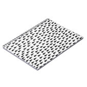 Naadloos patroon met regendruppels in het zwart op notitieboek (Linkerzijde)