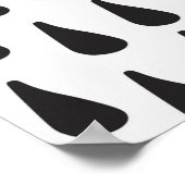 Naadloos patroon met regendruppels in het zwart op poster (Hoek)